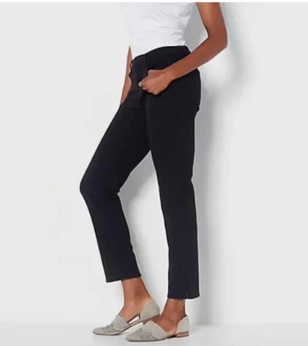 NYDJ Women's Jeans Black Size 4 NEW curves 360 black ankle slim straight jeans